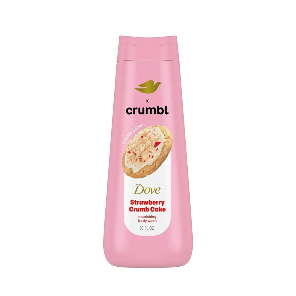 2 Pack Dove x Crumbl Strawberry Crumb Cake Nourishing Body Wash 20 fl oz - Picture 6 of 7